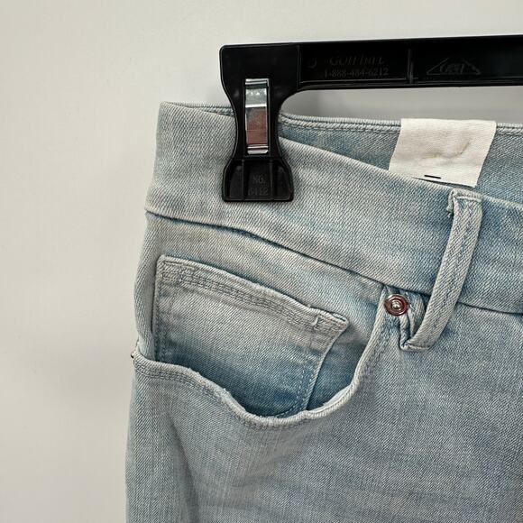 GOOD AMERICAN NWT Good Waist Skinny Distressed Crop Jeans in Blue635 // 10 - Picture 6 of 11